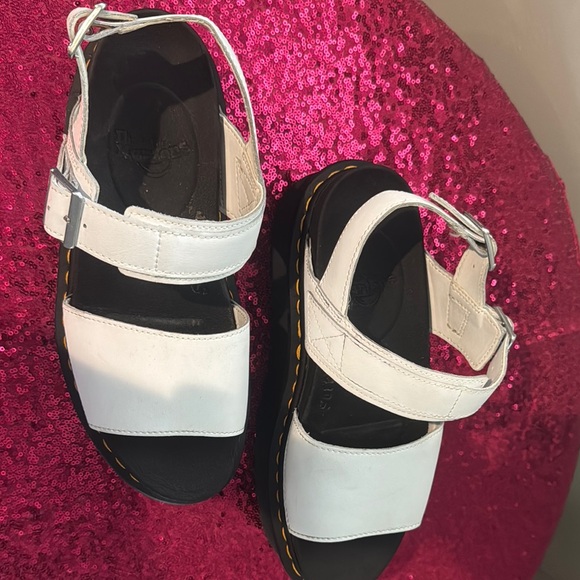 Dr. Martens Black and White Platform Sandals - Picture 6 of 8